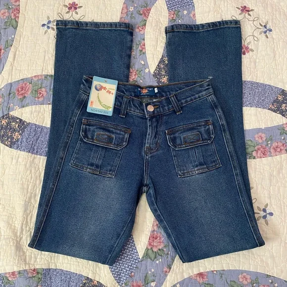 Y2K Low Rise Bootcut Jeans | Low Rise Jeans | Y2K Style Jeans | Bootcut Jeans - Picture 1 of 14